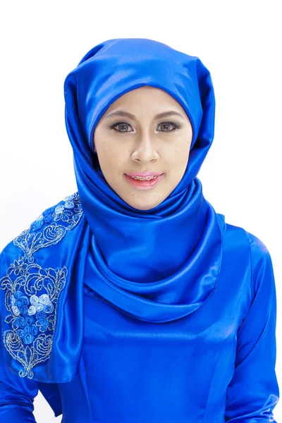 Bella asiatica donna musulmana sorridente — Foto Stock