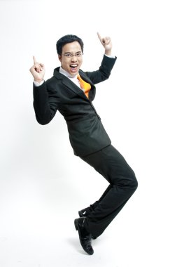 genç iş adamı yukarı dönük