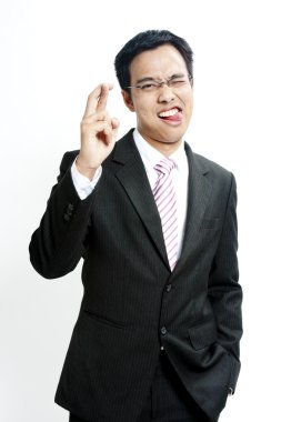 batıl inançlı - girişimci ile parmak çarpı işareti