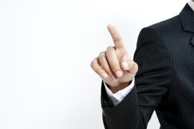Businessman hand pointing