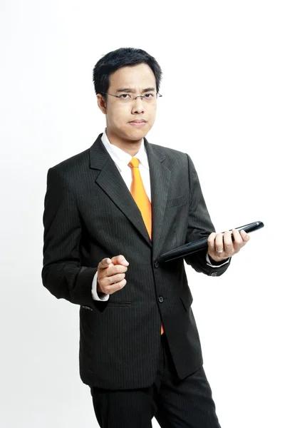 Young business man pointing to you — Stock Photo, Image