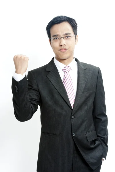 Businessman showing fist — Stock Photo, Image