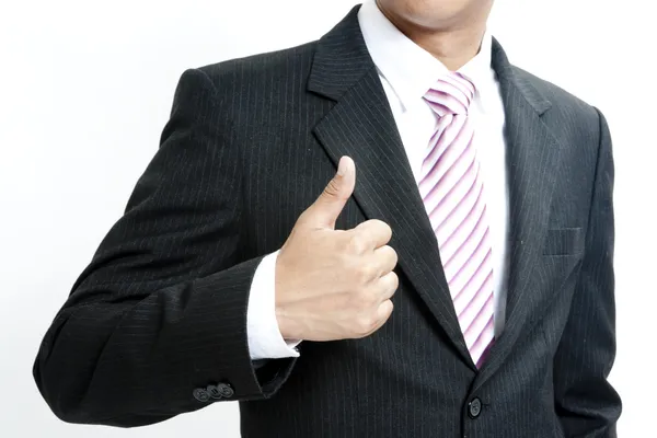 Handsome guy showing goodluck sign — Stock Photo, Image