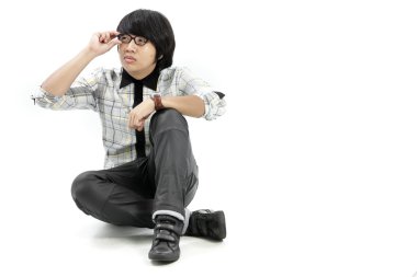 Asyalı adam düşünme