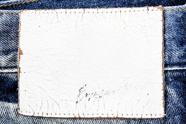 Etiqueta de cuero jean — Foto de Stock