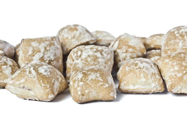 Almond cakes isolated on white background — Stock Photo, Image