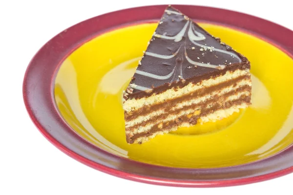 Porción pastel de chocolate — Foto de Stock