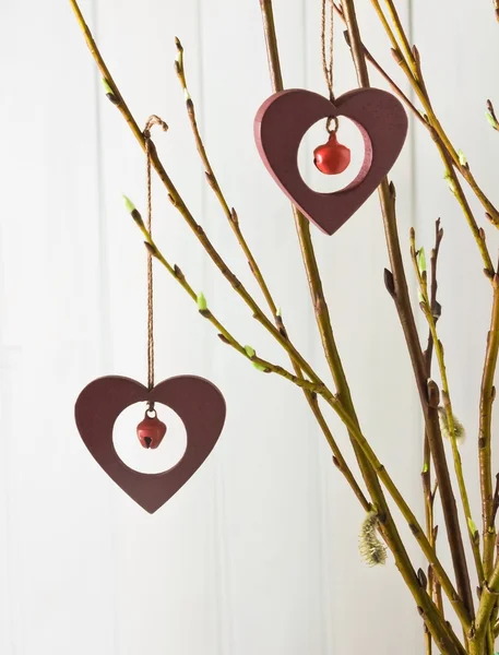 Wooden valentines — Stock Photo, Image