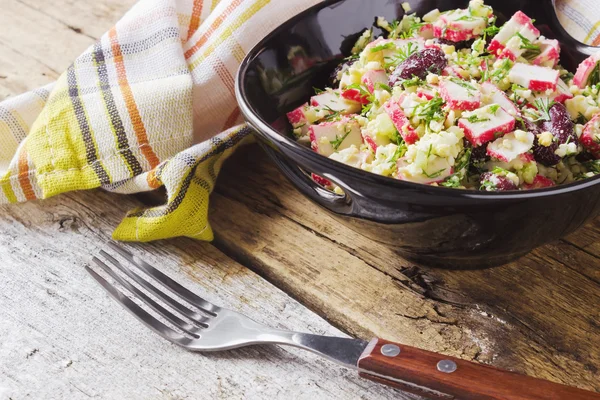 Salade de légumes et chair de crabe — Photo