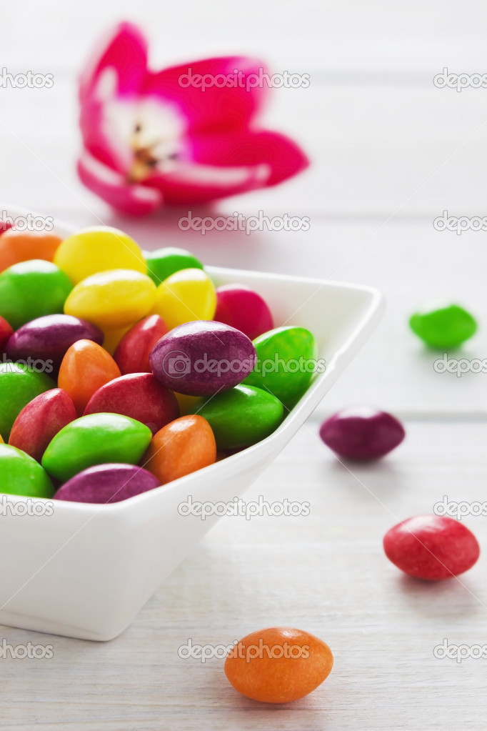 small colored candy