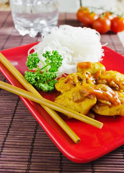 Plato de carne asiática —  Fotos de Stock