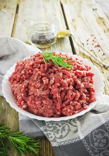 Minced meat in a bowl — Stock Photo, Image