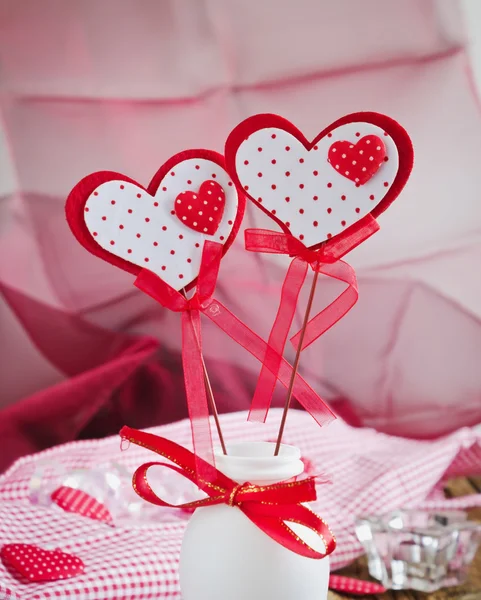 Two red valentines — Stock Photo, Image