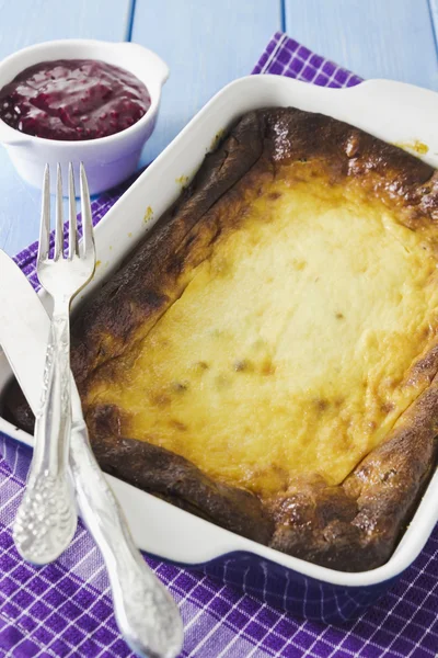 Cottage cheese casserole — Stock Photo, Image