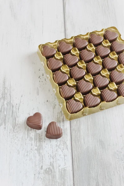 ハートの形のチョコレート ・ キャンディ — ストック写真