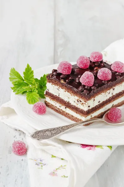 Cake and jelly candies — Stock Photo, Image