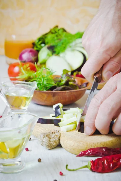 Cottura di insalata fresca vitamina — Foto Stock
