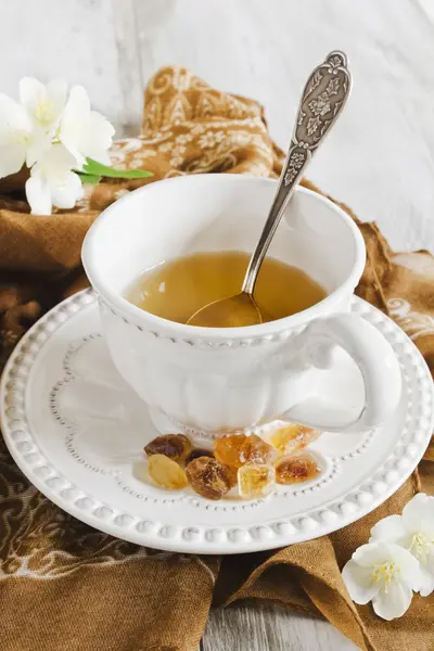 Cup of hot jasmine tea — Stock Photo, Image