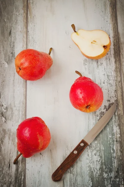 Poires rouges mûres — Photo