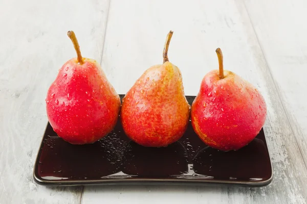 Three ripe  pears — Stock Photo, Image