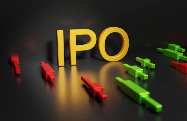 Letters Ipo Background Japanese Candlesticks Initial Public Offering Concept Volatility Stock Picture