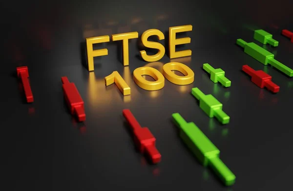 Ftse 100 Провідний Фондовий Індекс British Stock Exchange London Index — стокове фото