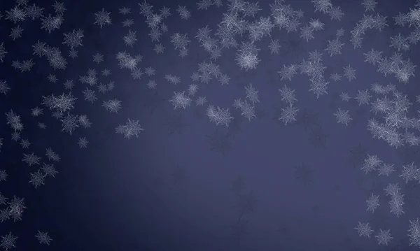 Голубой Фон Белыми Снежинками Зимний Узор — стоковое фото