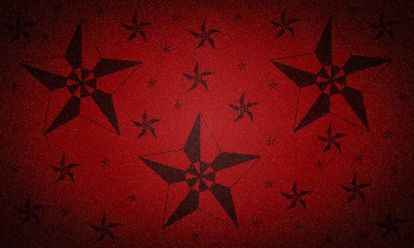 Красный Фон Звездами Элементами Мозаики — стоковое фото