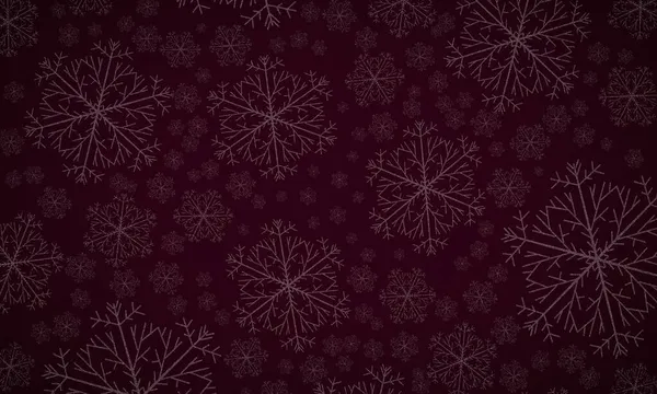 Burgundy Background Translucent Snowflakes Top White Snowflakes Winter Tale — Stock Photo, Image