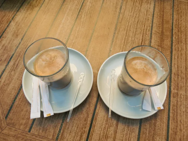 Deux tasses de cappuccino — Photo