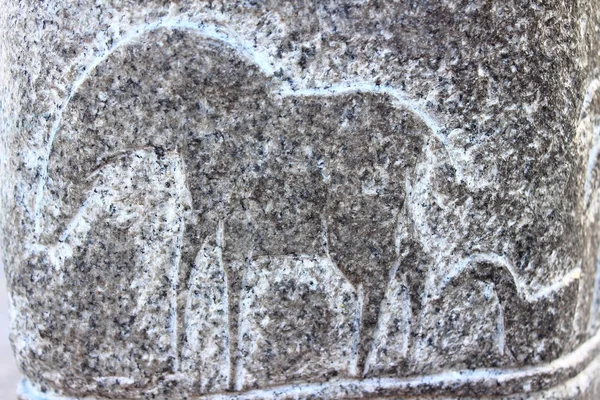 Zeichnung auf einem Felsen — Stockfoto