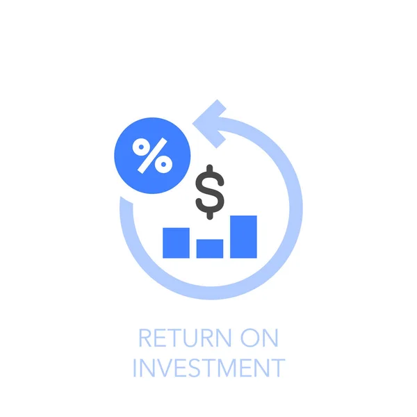 Return Investment Symbol Chart Percentage Symbol Easy Use Your Website — Vettoriale Stock