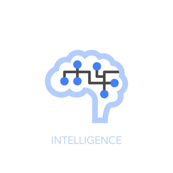 Symbole Intelligence Avec Cerveau Circuit Imprimé Facile Utiliser Pour Votre — Image vectorielle