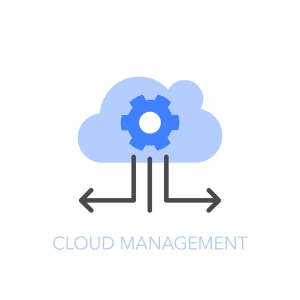 Símbolo Gestão Nuvens Visualizado Simples Fácil Usar Para Seu Site — Vetor de Stock