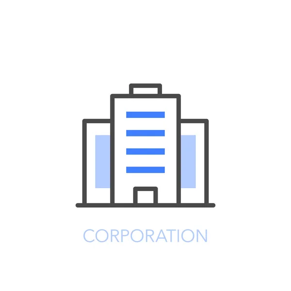 Simple Visualised Corporation Symbol Corporate Headquarters Easy Use Your Website — Image vectorielle