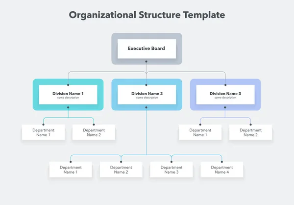 Infographie Moderne Pour Structure Organisationnelle Entreprise Facile Utiliser Pour Votre — Image vectorielle