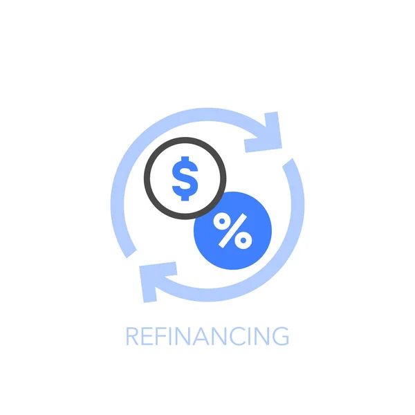Simple Visualised Refinancing Symbol Easy Use Your Website Presentation — Stock Vector