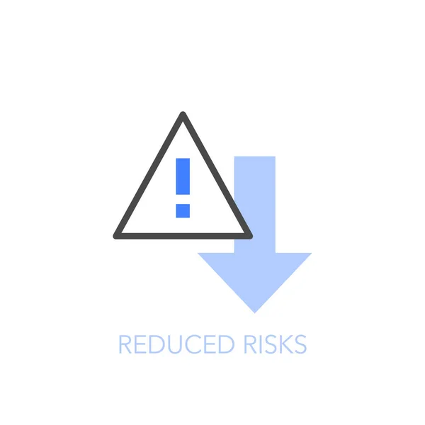 Simple Visualised Reduced Risks Symbol Easy Use Your Website Presentation — Stock Vector