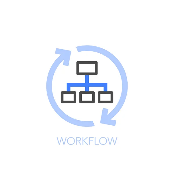 Símbolo Fluxo Trabalho Visualizado Simples Fácil Usar Para Seu Site —  Vetores de Stock