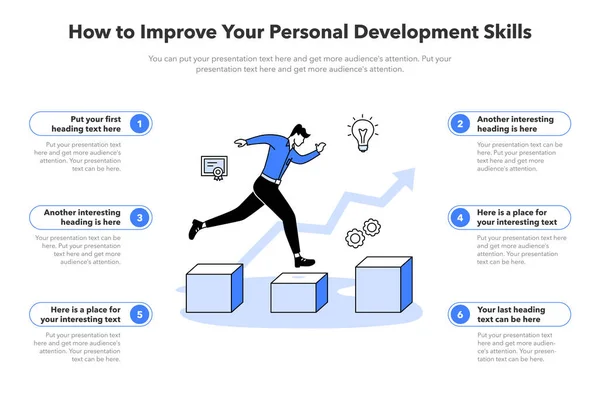 Simple Infographic Template How Improve Your Personal Development Skills Template —  Vetores de Stock