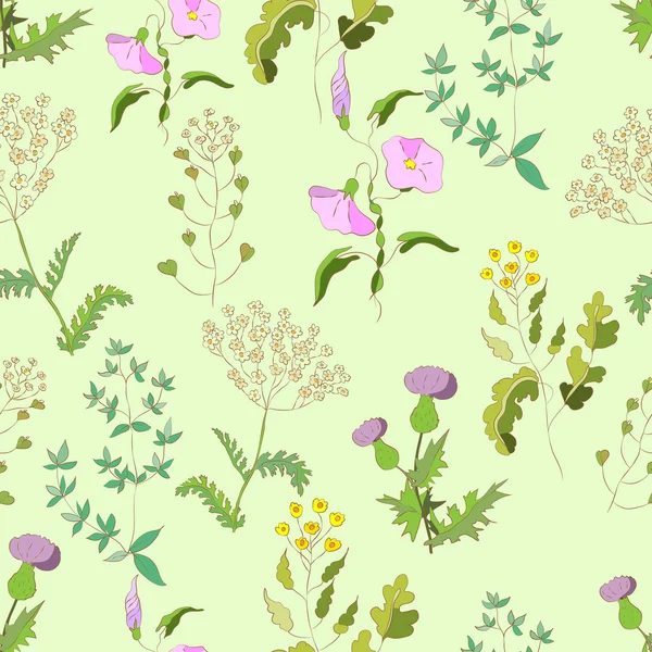 Wilde bloemen patroon — Stockvector