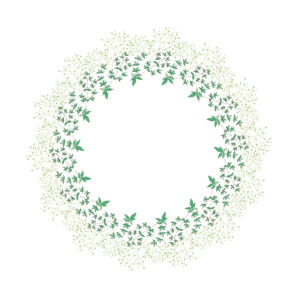 Wreath of plants — Stock Vector