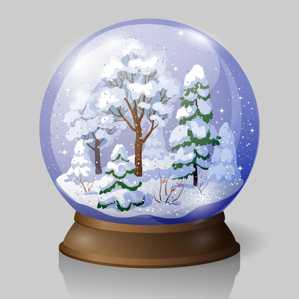 Snow globe — Stock Vector
