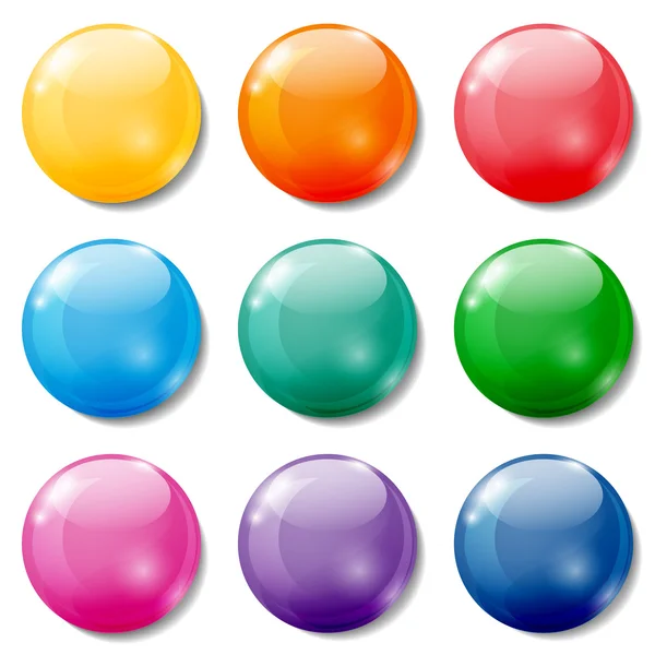 Цветные кнопки — стоковый вектор