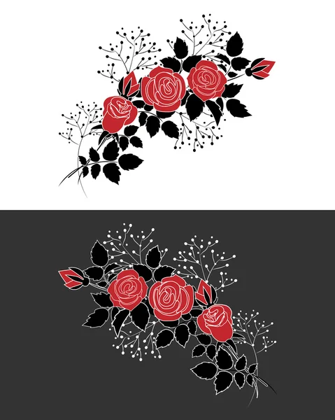 Red roses — Stock Vector