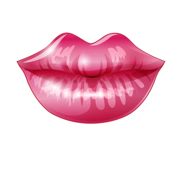 Labios rosas — Vector de stock