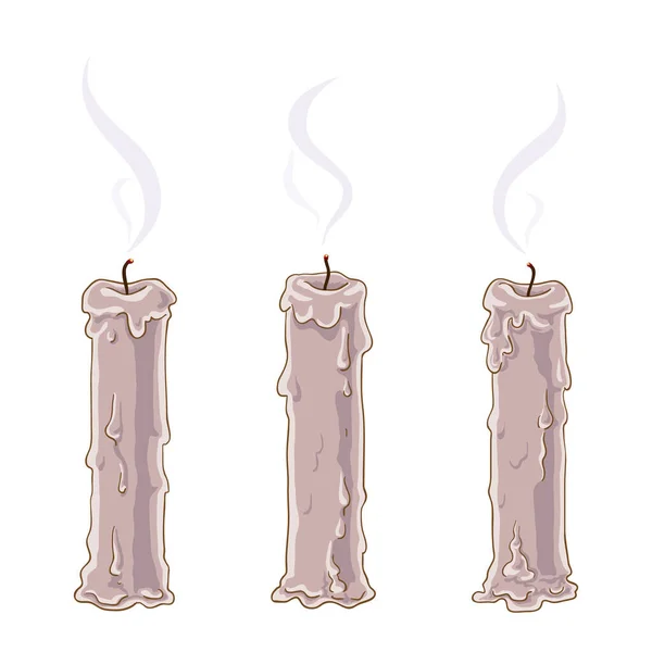 Fading Candles Isolated White Background Cartoon Vector Illustration — Vettoriale Stock