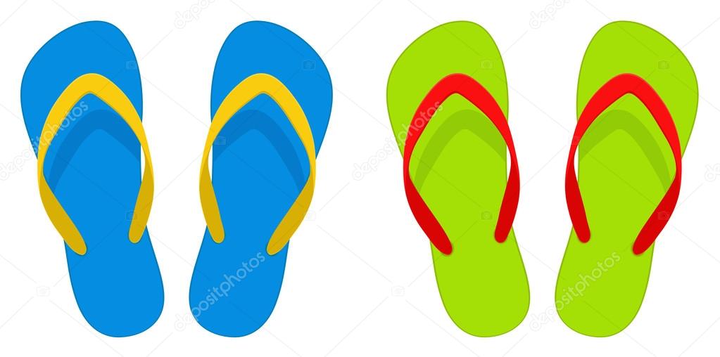 Flipflops beach sandals — Stock Vector © igarts #28589859