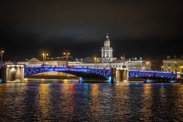 Vista Para Rio Neva Ponte Palácio São Petersburgo Rússia Boa — Fotografia de Stock