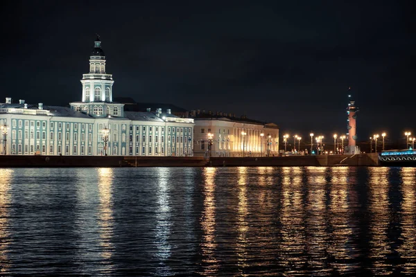 Pohled Řeku Nevu Palácový Most Petrohrad Rusko Dobrou Podzim — Stock fotografie